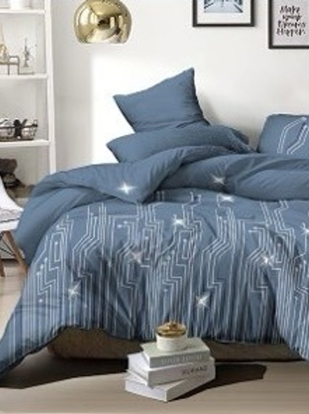 Полуторний комплект постільної білизни из бязи (16033-1) колір Multicolor Полуторний комплект постільної білизни из бязи (16033-1) колір Multicolor