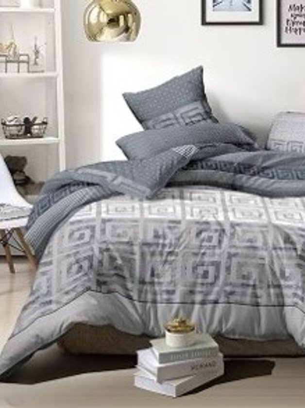Комплект постільної білизни из бязи (6664) колір Сірий