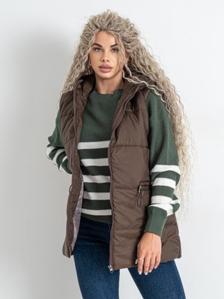 Жилет жіночий на синтепоні Yola 0075 колір Коричневий